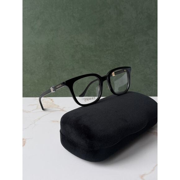 NEW Gucci GG1497O Black Square Unisex Eyeglasses Frames main image 6